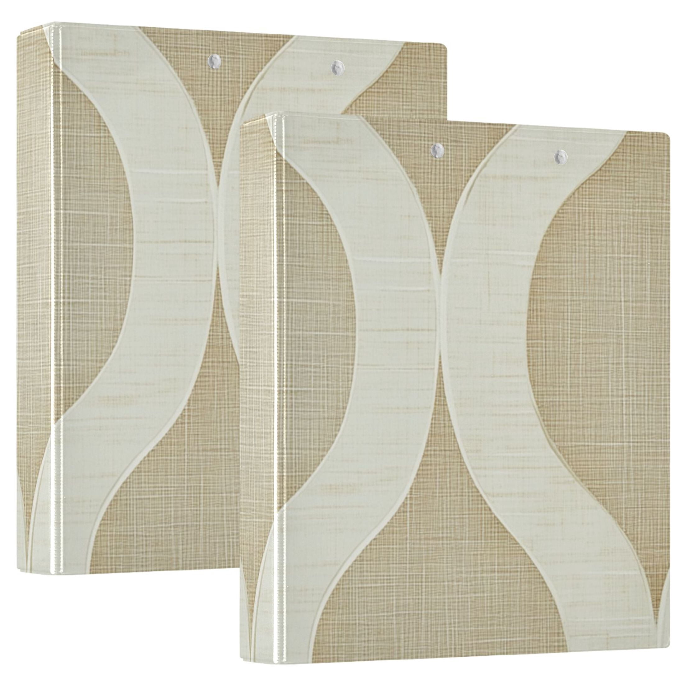 Elegant Curve 3 Ring Binders 1.5 inch Hardcover File Folders with Interior Pockets A4 Size Organizer for School Office Hospital