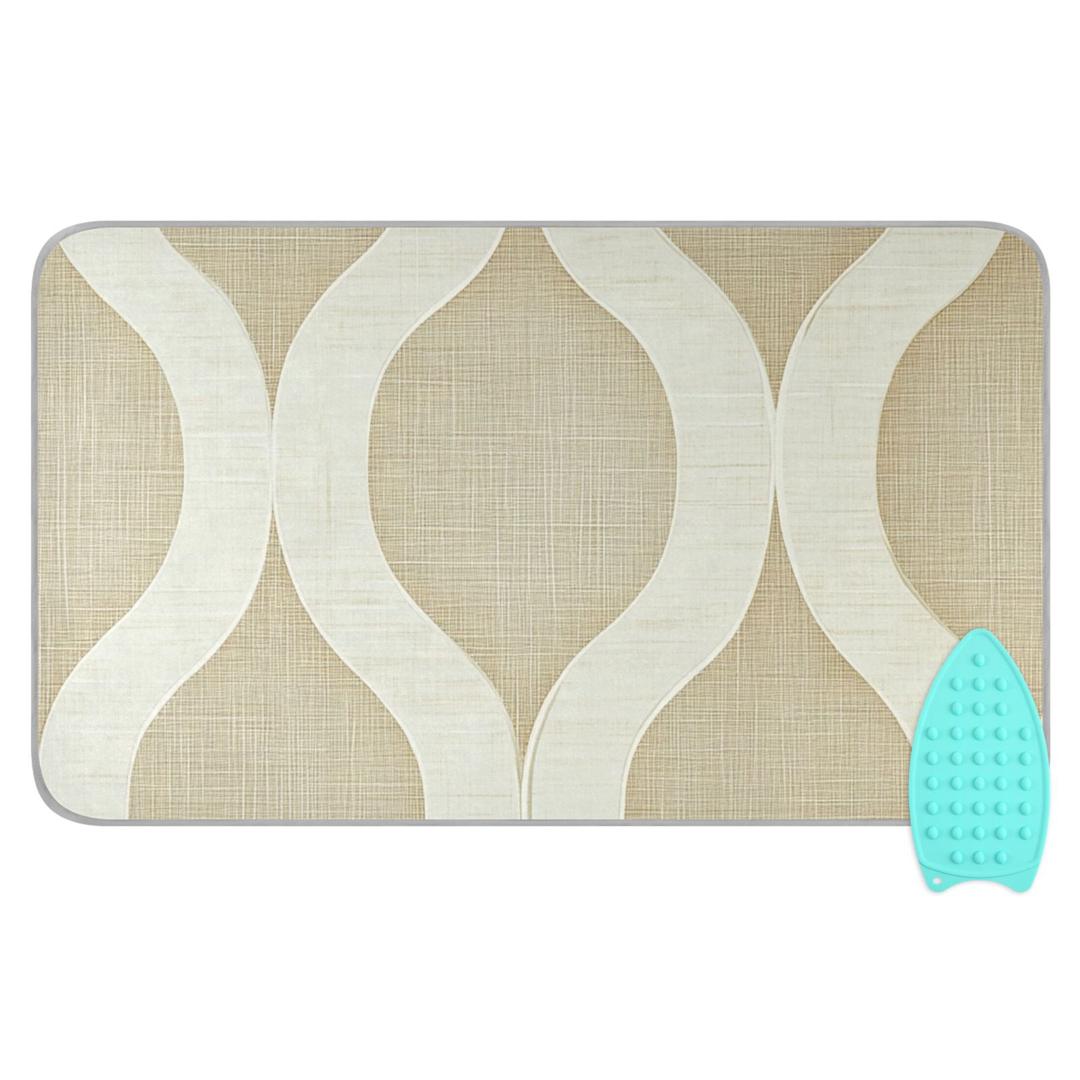 Elegant Curve Ironing Board Covers Heat Resistant Ironing Pad Mat Portable for Travel Washer Dryer Table