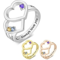 Elegant Custom Sterling Silver Mother's Ring with 2-8 Birthstones, Handcrafted Engraving, Personalized Gift Jewelry for Mom, Wife, or Grandmother - Ideal for Mother's Day, Christmas, & Anniversaries