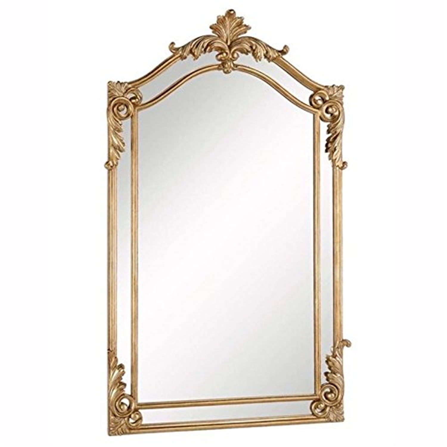 Rectangular Gold Resin Glam Wall Mirror