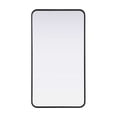 thumbnail image 1 of Elegant D?cor Contour Metal Rectangle Mirror 22x40 in Black, 1 of 9