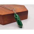thumbnail image 1 of Elegant Daily Wear: Unisex Silver Tone 18-Inch Jade Point Wire Wrapped Necklace, 1 of 6