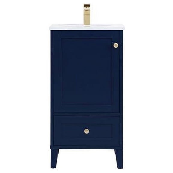 Elegant Decor 18 in. Single Bathroom Vanity, Blue