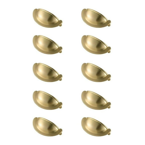 Elegant Decor Claude 2-3/4" Center to Center Brushed Gold Cup Bar Pull Multipack (set of 10)