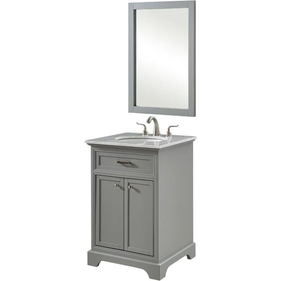 Elegant Decor  24 in. Single Bathroom Vanity Set - Light Grey - 24 in.