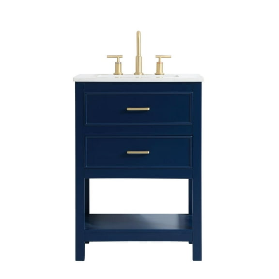 24 inch Single Bathroom Vanity in Blue