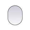 thumbnail image 1 of Elegant Decor Metal Frame Oval Mirror 27x36 Inch in Black, 1 of 3