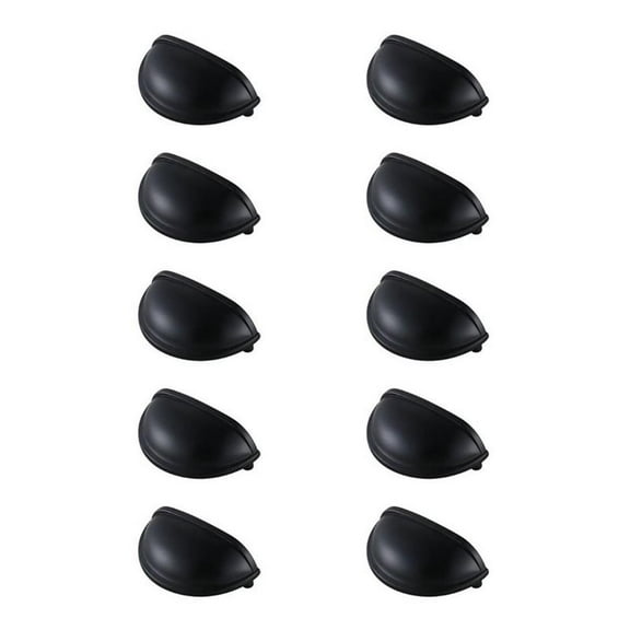 Elegant Decor Atticus 3" Center to Center Matte Black Cup Bar Pull Multipack (set of 10)