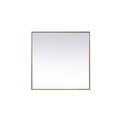 thumbnail image 1 of Metal Frame Square Mirror 30 inch in Brass, 1 of 7