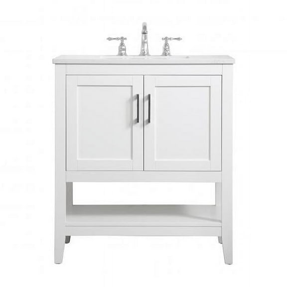Elegant Decor 30 in. Single Bathroom Vanity in White - 24 x 34 x 19 in.
