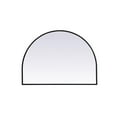 thumbnail image 1 of Elegant Decor Metal Frame Arch Mirror 33x24 Inch in Black, 1 of 9