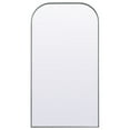 thumbnail image 1 of Metal Frame Arch Full Length Mirror 35x66 Inch in Silver, 1 of 7