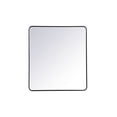 thumbnail image 1 of Soft corner metal rectangular mirror 36x40 inch in Black, 1 of 9