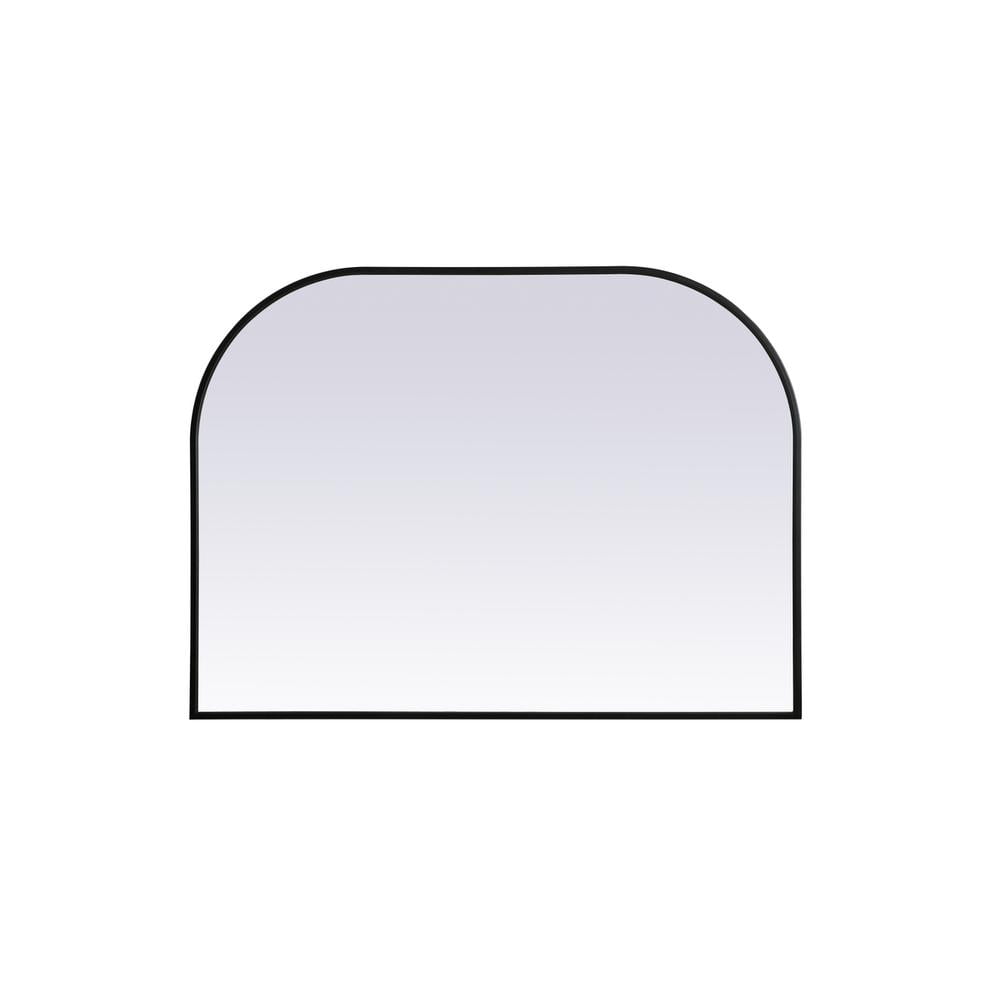 Elegant Decor Metal Frame Arch Mirror 40x30 Inch in Black - Walmart.com