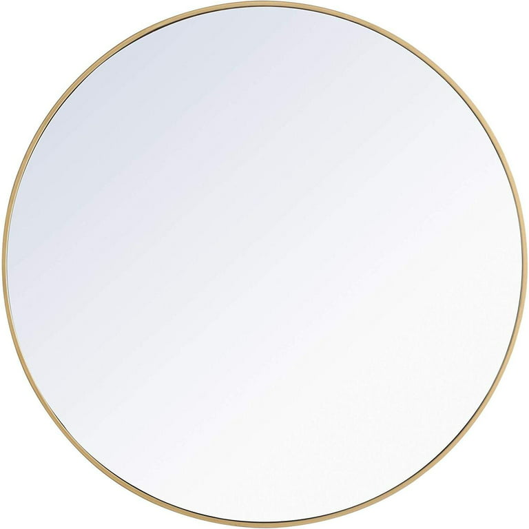 Metal Frame Round Mirror