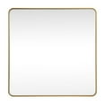 thumbnail image 1 of Elegant Decor Soft corner metal square mirror 48x48 inch in Brass, 1 of 10
