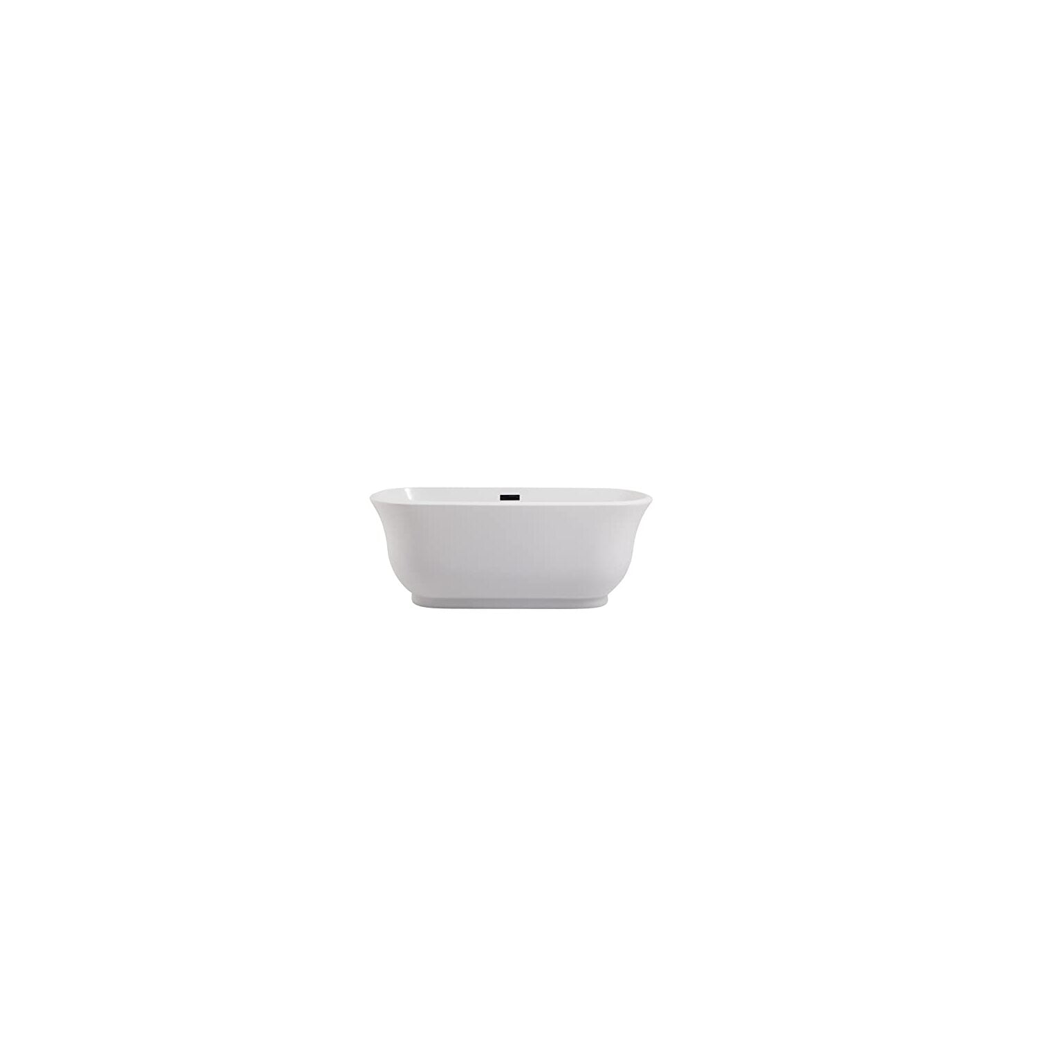 Glossy White 59-Inch Acrylic Freestanding Soaking Bathtub