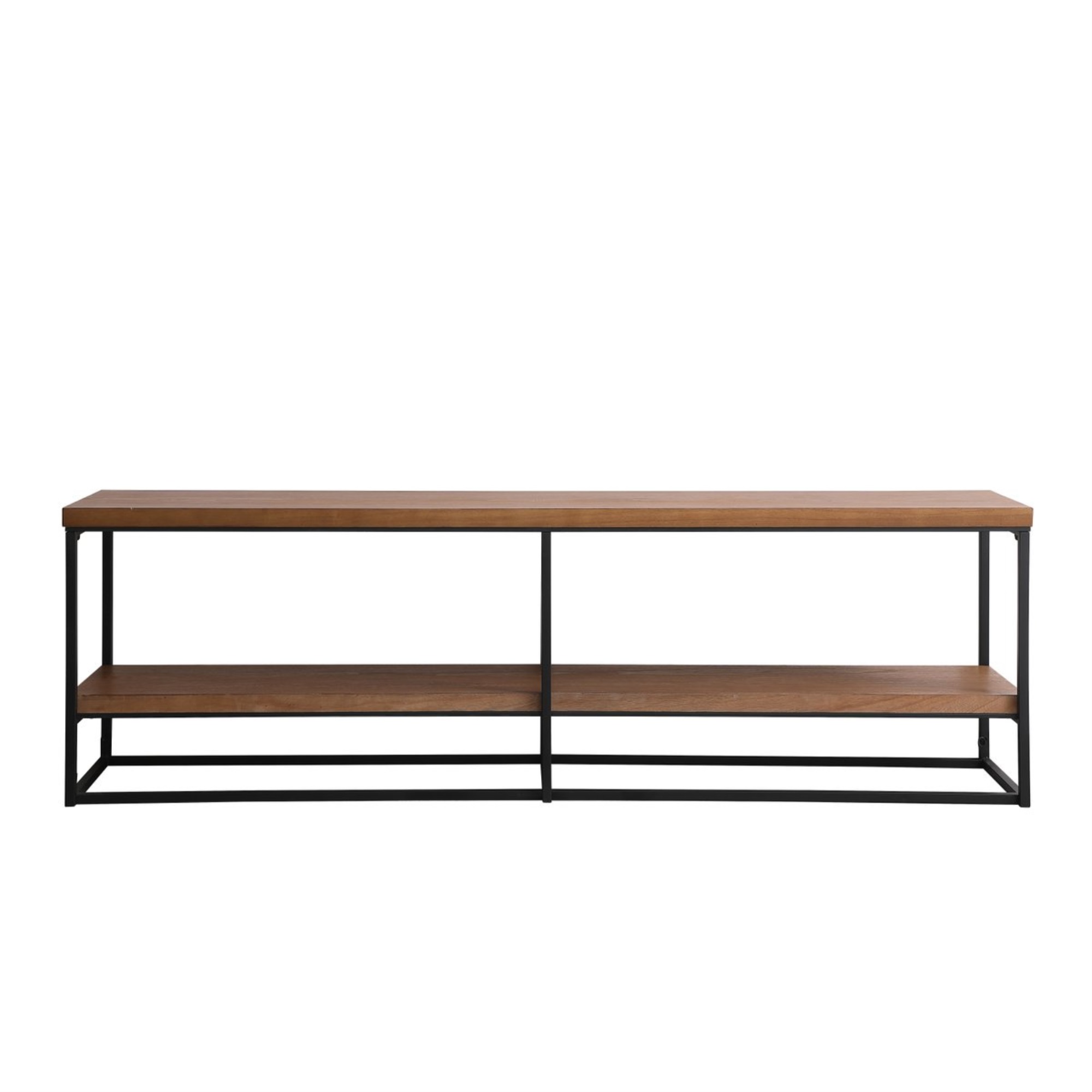 Elegant Decor 66 inch industrial tv stand in walnut