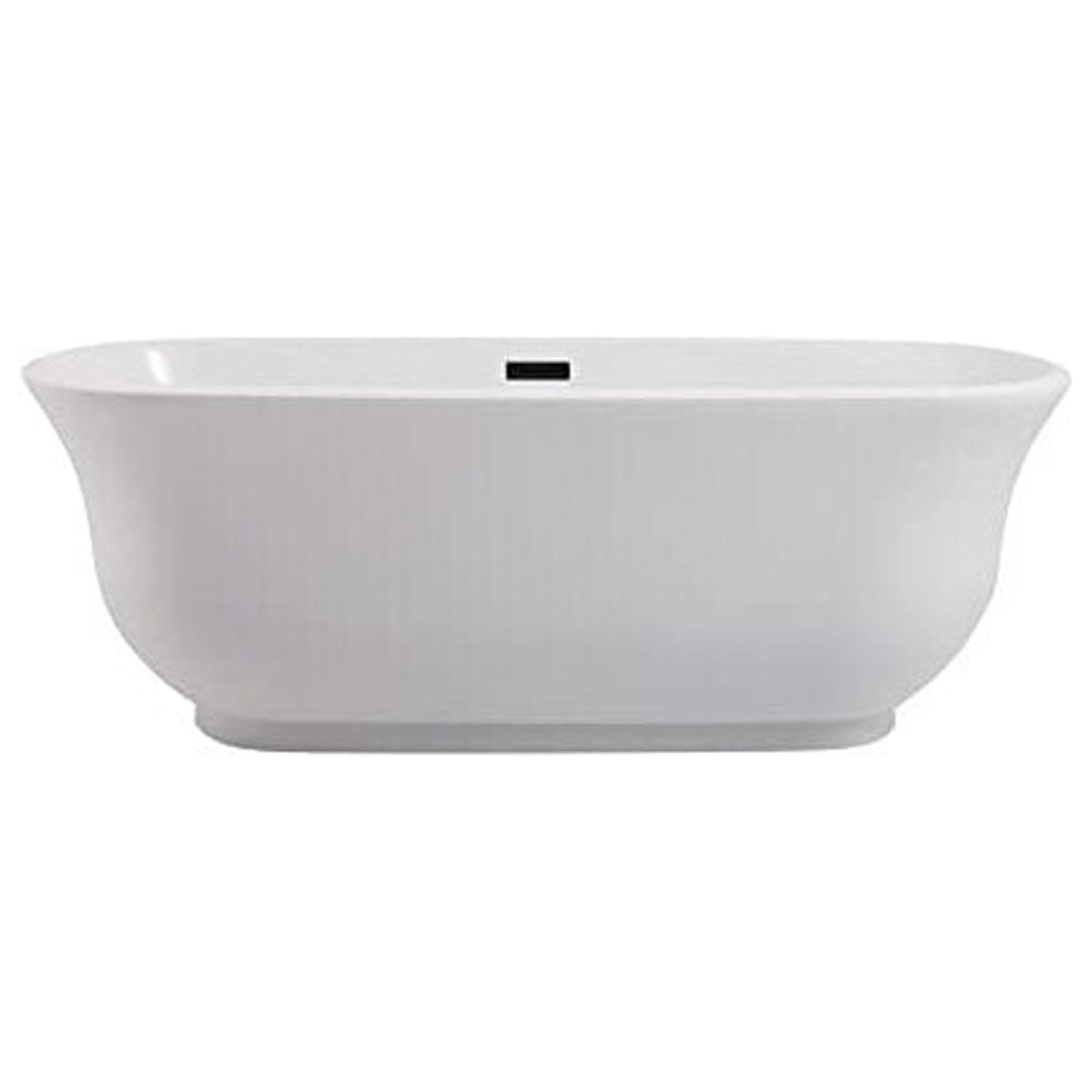 Elegant Glossy White 67-Inch Acrylic Soaking Bathtub