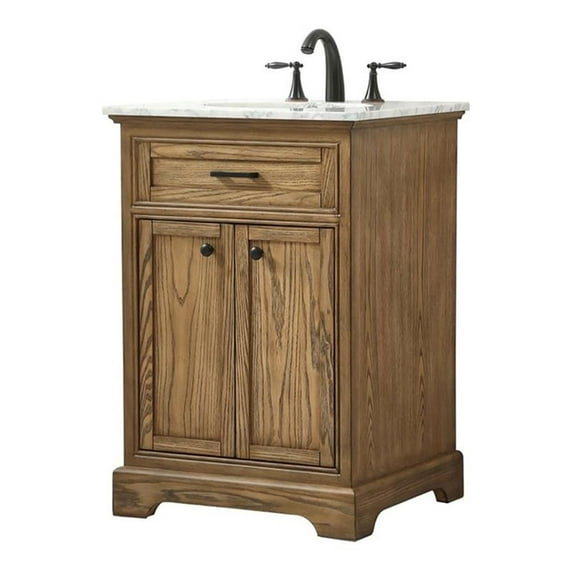 24 inch single bathroom vanity in driftwood