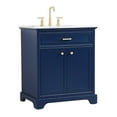 thumbnail image 1 of Elegant Decor Americana 30" Solid Wood and Metal Single Bathroom Vanity in Blue, 1 of 8