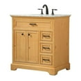 thumbnail image 1 of Elegant Decor Americana 32" Aluminum MDF Single Bathroom Vanity in Natural Wood, 1 of 8