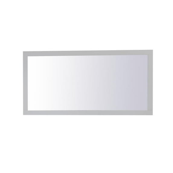 Elegant Decor Aqua rectangle vanity mirror 72 inch in Grey