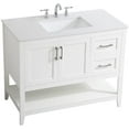 thumbnail image 1 of Elegant Decor Aubrey 42" Single Quartz Top Bathroom Vanity in White, 1 of 15