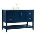 thumbnail image 1 of 48 inch Single Bathroom Vanity in Blue, 1 of 8