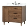 thumbnail image 1 of Elegant Decor Baldwin 36" Single Bathroom Vanity with Backsplash in Walnut Brown, 1 of 8