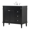 thumbnail image 1 of 36 inch single bathroom vanity in black, 1 of 8