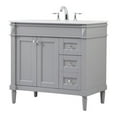 thumbnail image 1 of Elegant Decor Bennett 36" Aluminum MDF Single Bathroom Vanity in Gray, 1 of 8