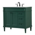 thumbnail image 1 of 36 inch single bathroom vanity in green, 1 of 8