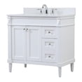 thumbnail image 1 of Elegant Decor Bennett 36" MDF Single Bathroom Vanity with Backsplash in White, 1 of 8