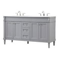 thumbnail image 1 of Elegant Kitchen and Bath 60 Inch Double Bathroom Vanity In Grey, 1 of 8