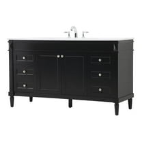 60 inch single bathroom vanity in black