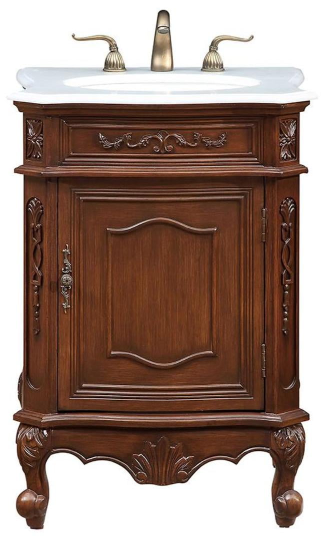 Berkshire 24" Coffee Brown Wood Single Bathroom Vanity