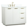 thumbnail image 1 of 42 inch single bathroom vanity in white with backsplash, 1 of 8