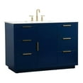 thumbnail image 1 of Elegant Decor Blake 48" Aluminum Alloy MDF Single Bathroom Vanity in Blue, 1 of 8