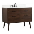 thumbnail image 1 of Elegant Decor Boise 42" MDF Single Bathroom Vanity with Backsplash in Walnut, 1 of 8