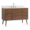 thumbnail image 1 of Elegant Decor Boise 48" MDF Bathroom Vanity with Backsplash in Walnut Brown, 1 of 8