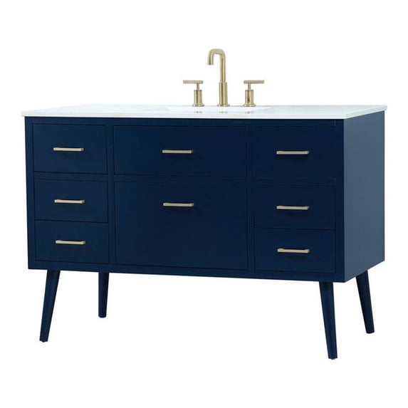 48 inch bathroom vanity in Blue