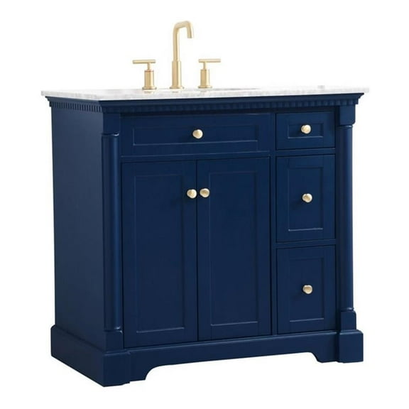 Elegant Kitchen and Bath 36 inch Single bathroom vanity in  Blue