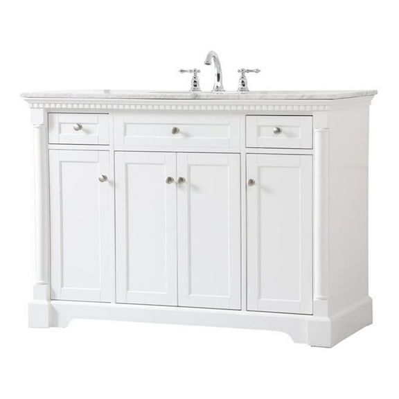 48 inch single bathroom vanity in White