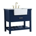 thumbnail image 1 of Elegant Decor Clement 36" Aluminum MDF Single Bathroom Vanity in Blue, 1 of 8
