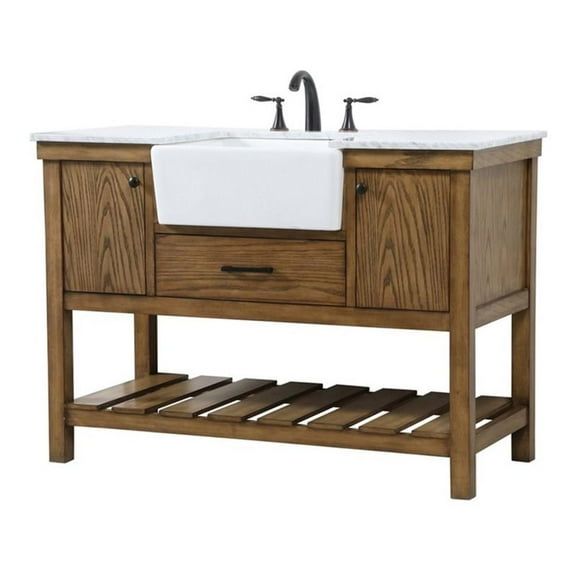 48 inch single bathroom vanity in driftwood