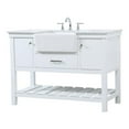 thumbnail image 1 of Elegant Decor Clement 48" Aluminum MDF Single Bathroom Vanity in White, 1 of 3
