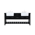 thumbnail image 1 of Elegant Decor Clement 72" Wood Double Bathroom Vanity in Black, 1 of 3