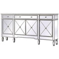 thumbnail image 1 of 72 inch mirrored credenza in silver, 1 of 10