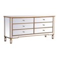 thumbnail image 1 of Elegant Decor Contempo 72" Metal and MDF Mirrored Dresser in Antique Gold, 1 of 8